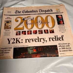 Vintage 2000 January 1 Columbus Dispatch Newspaper, Columbus, Ohio Y2K Complete‎